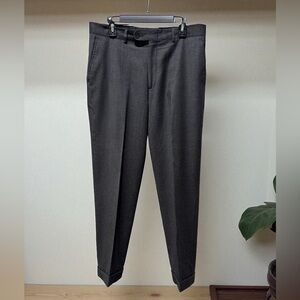 LINEA NATURALE Men's Classic Dark Gray Pants Size 34 Wool Office Wedding Dressy